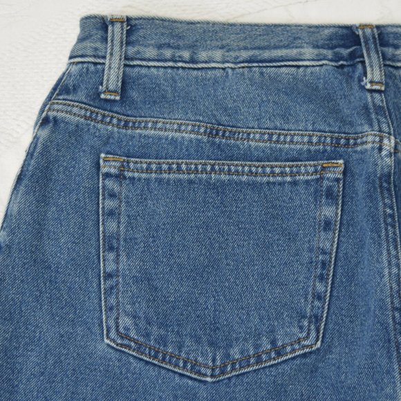 Eddie Bauer Wide Leg Raw Hem Red Plaid Flannel-Lined Women's Jeans Cotton 12 32 - Picture 10 of 14